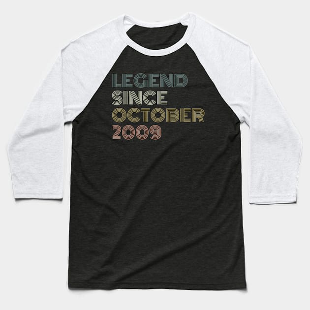 Legend Since October 2009 Baseball T-Shirt by Trandkeraka